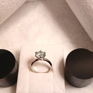 4 CT Misty Mint GREEN Diamond "LOVE U 4 LIFE" Ring